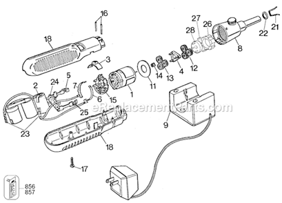 Part Location Diagram of 419562-00 DeWALT 3 HR Charger